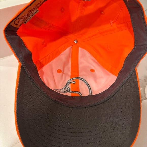 Ducks Unlimited Drake Mallard Logo Hunter Orange Adjustable Cap Hunting Outdoor - Picture 7 of 8